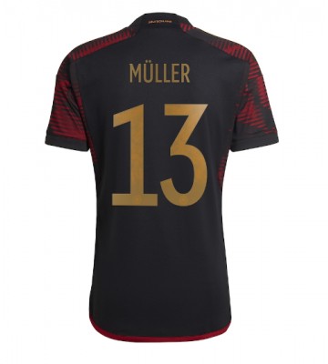 Lacne Muži Futbalové dres Nemecko Thomas Muller #13 MS 2022 Krátky Rukáv - Preč